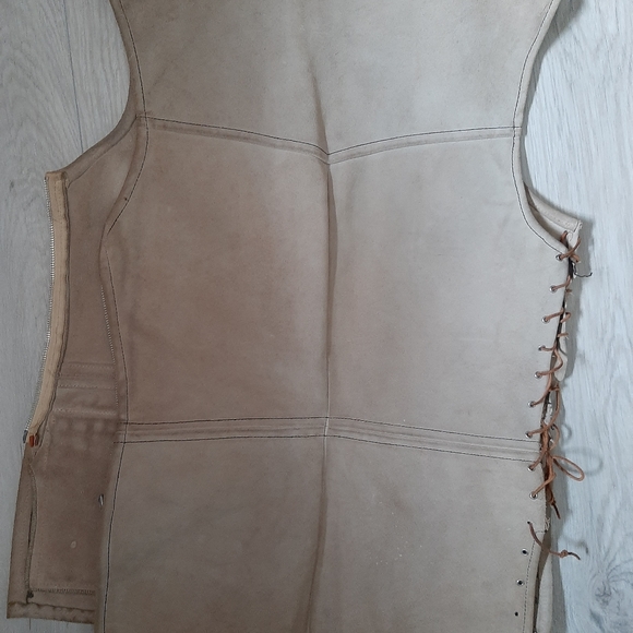 Vintage rice sports wear leather vest - Picture 3 of 3